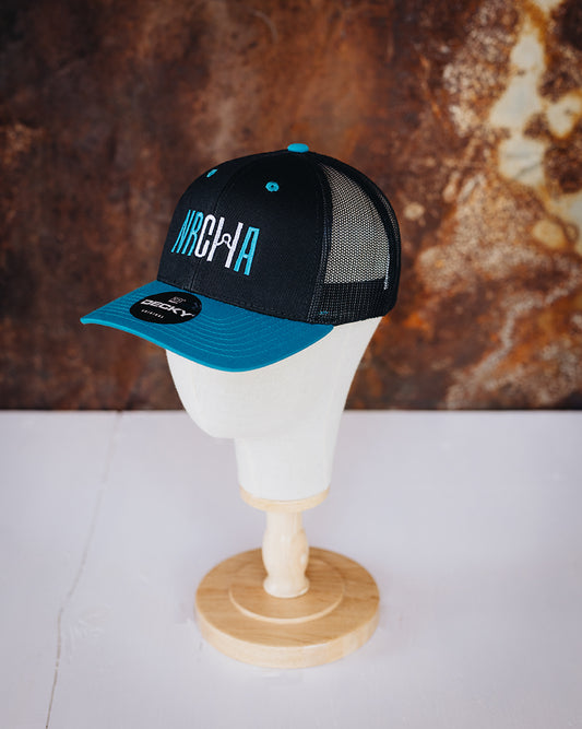 Black & Turquoise Mesh Backed NRCHA Logo Hat
