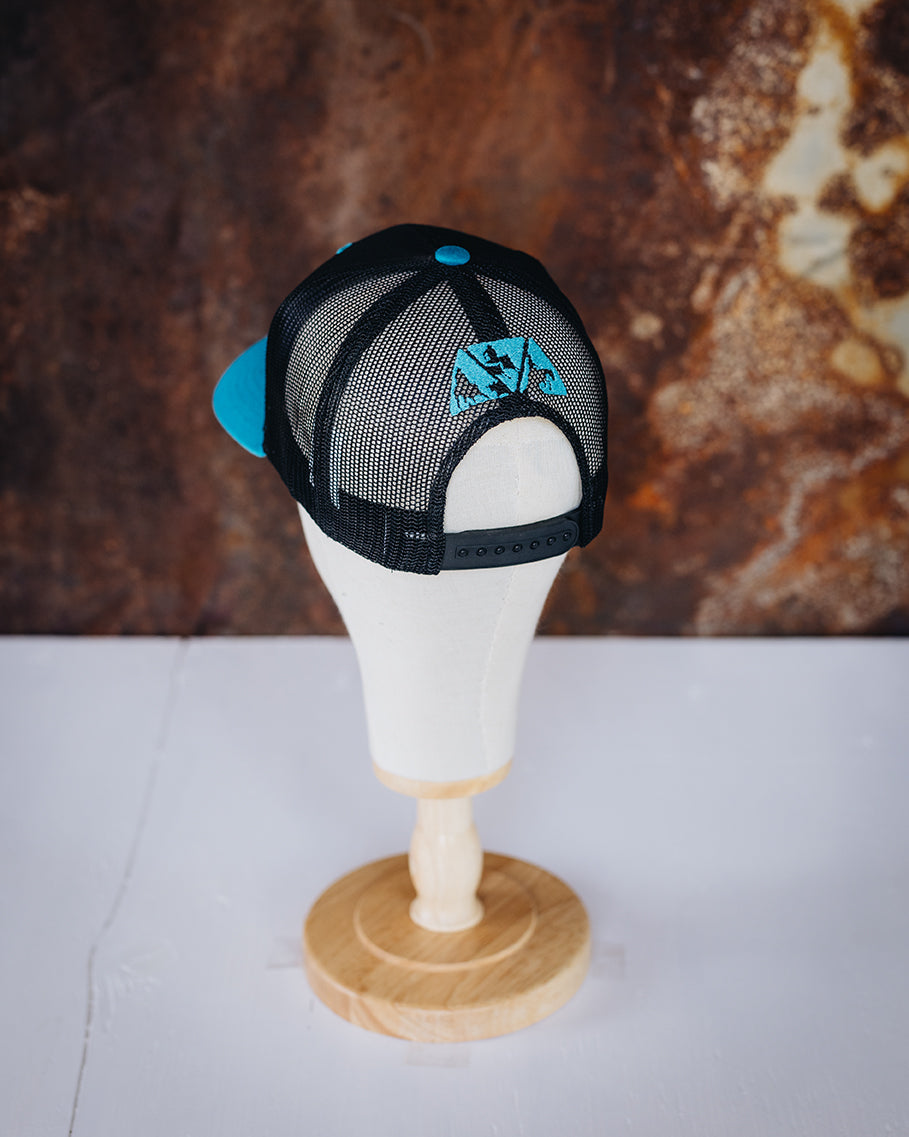 Black & Turquoise Mesh Backed NRCHA Logo Hat