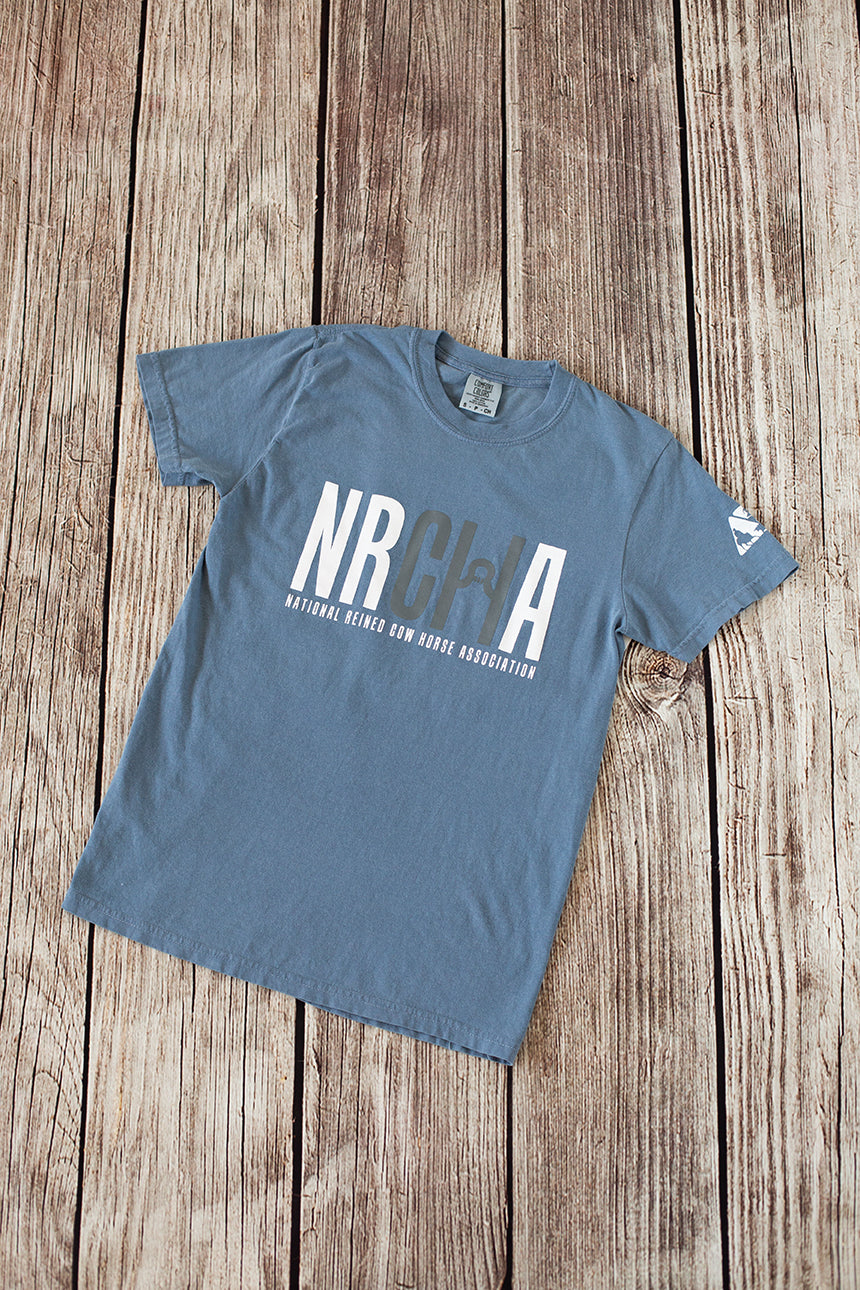 Men's NRCHA Logo Short Sleeve Blue Jean T-Shirt