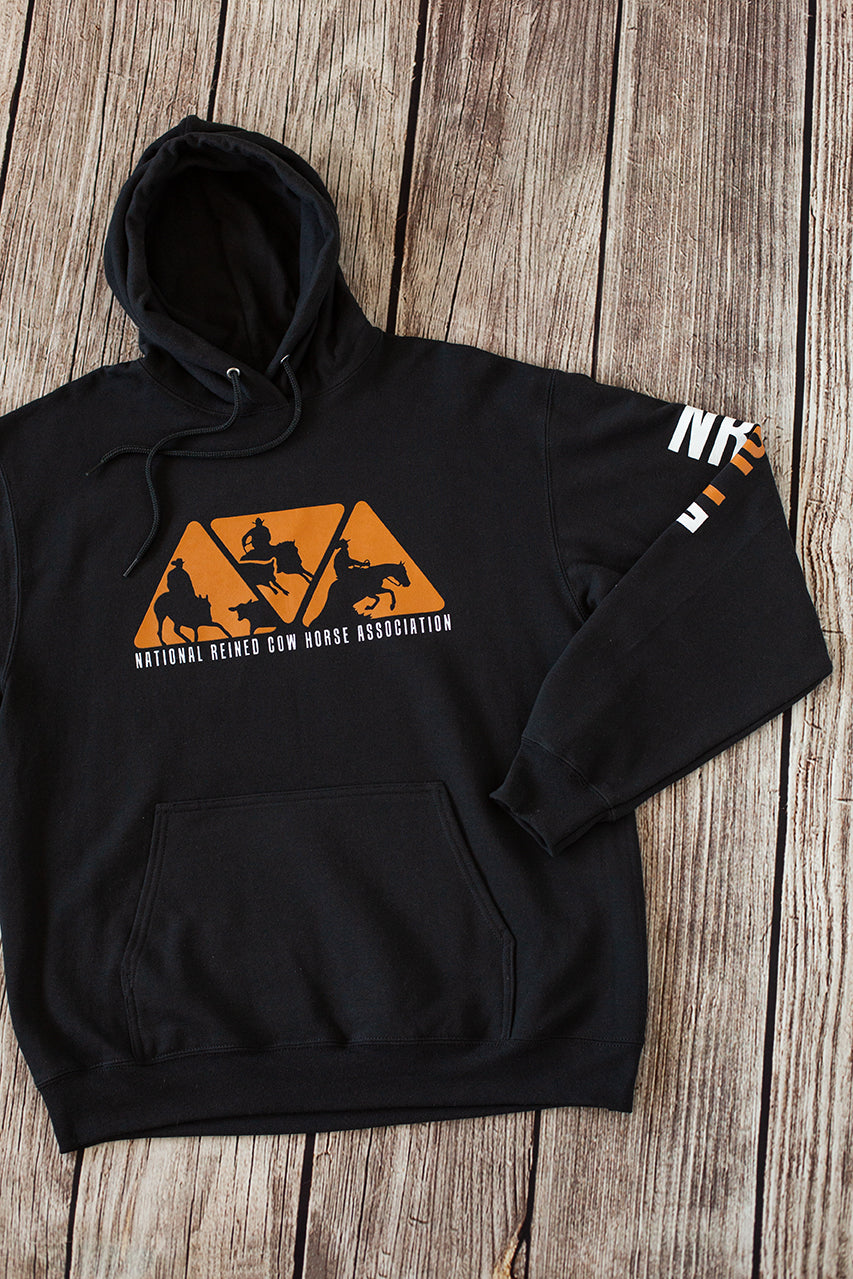 Men's NRCHA Triangle Logo Black Hoodie
