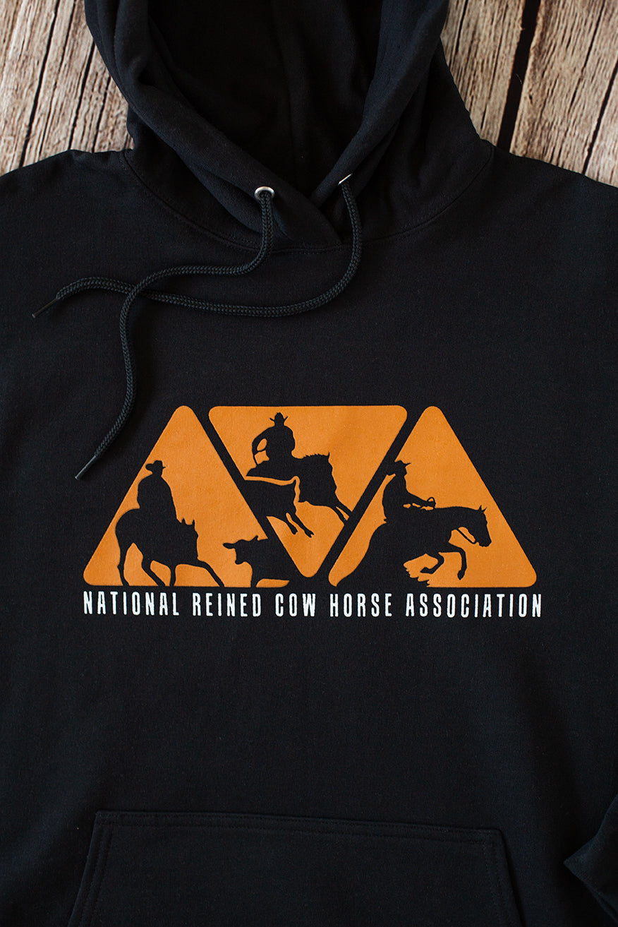 Men's NRCHA Triangle Logo Black Hoodie