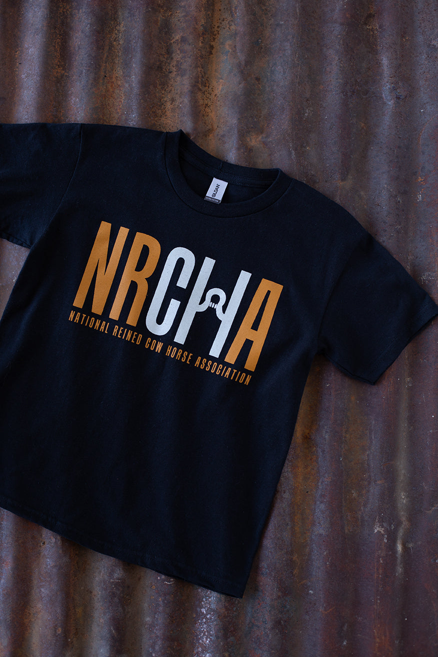 Youth NRCHA Logo Black Short Sleeve T-shirt