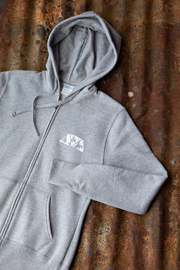 Women's NRCHA Logo Grey Zip Hoodie