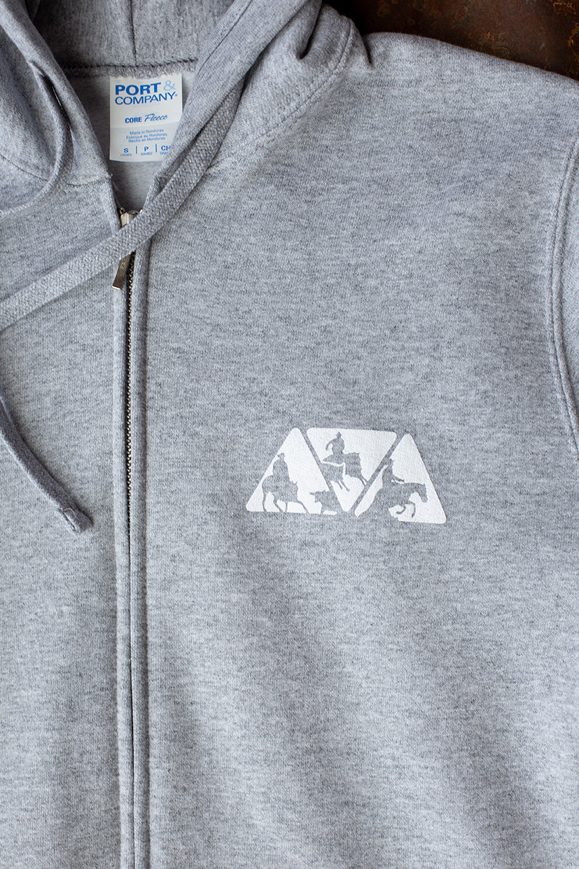 Women's NRCHA Logo Grey Zip Hoodie