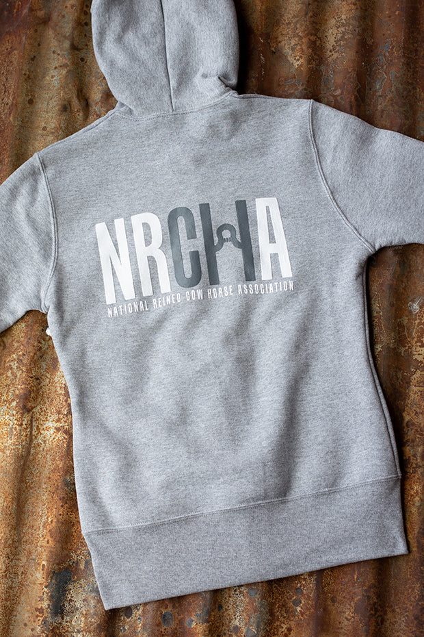 Women's NRCHA Logo Grey Zip Hoodie
