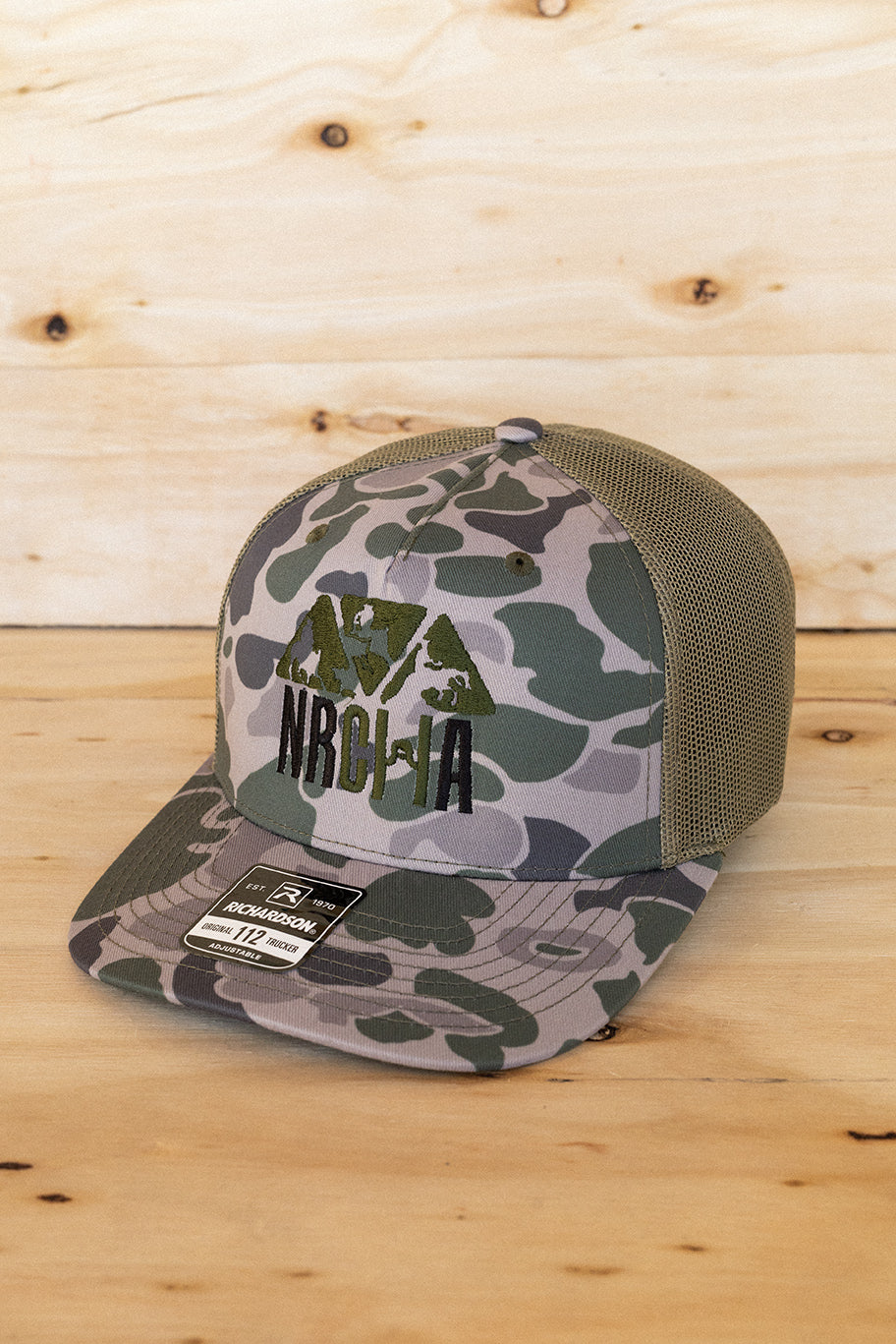 Abstract Green Camo Mesh NRCHA Logo Hat