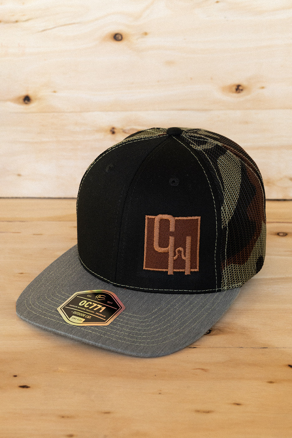 Black, Grey and Camo Mesh NRCHA Logo Hat
