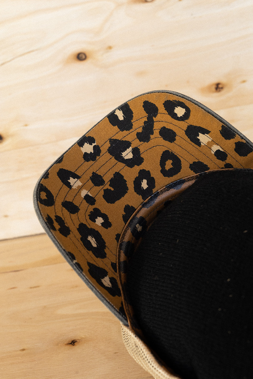 Leopard Bill and Grey NRCHA Logo Soft Mesh Hat