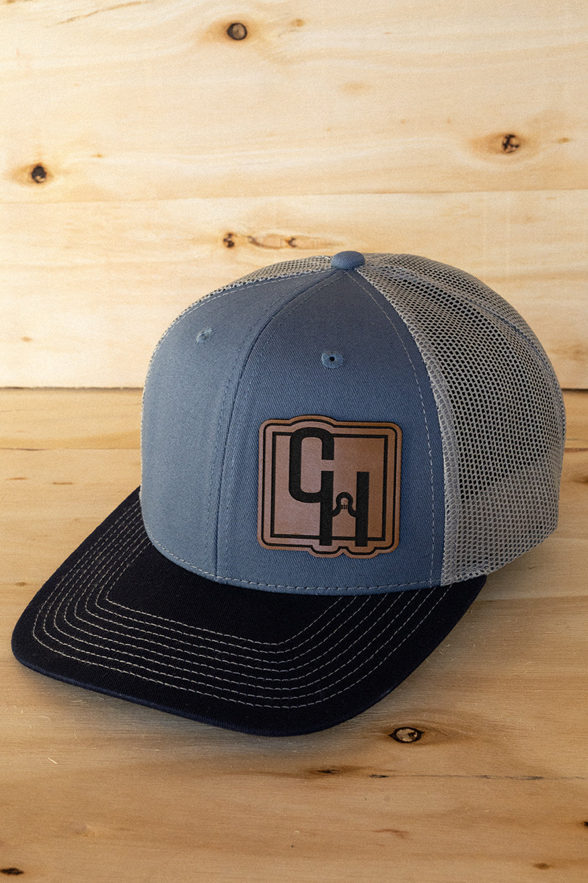 Slate Blue, Navy and Grey Mesh NRCHA Patch Logo Hat