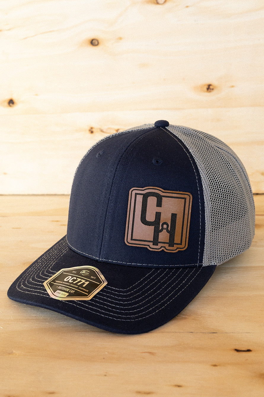 Navy and Light Grey Mesh NRCHA Patch Logo Hat