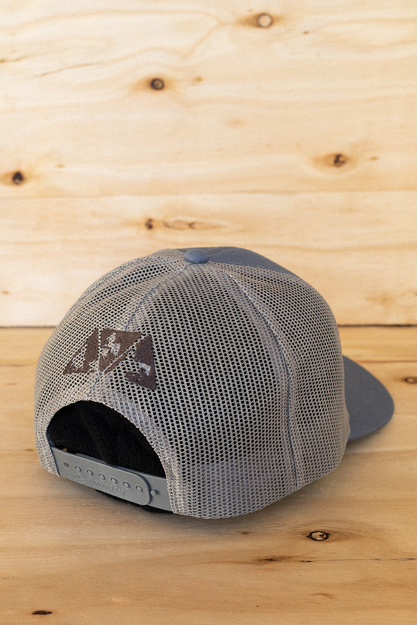 Slate Blue and Light Grey Mesh NRCHA Logo Hat