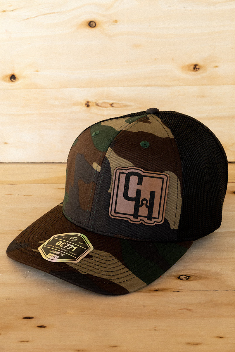 Camo and Black Mesh NRCHA Logo Patch Hat