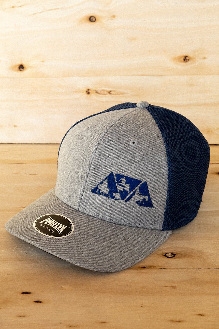 Light Grey and Dark Navy Mesh NRCHA Logo Hat