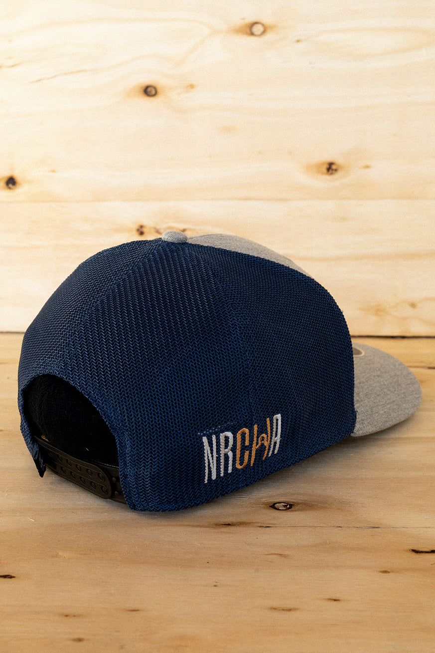 Light Grey and Dark Navy Mesh NRCHA Logo Hat