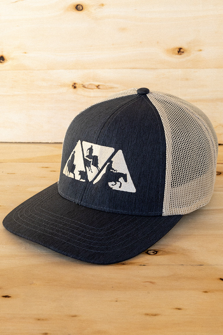 Dark Denim and Tan Mesh NRCHA Logo Hat