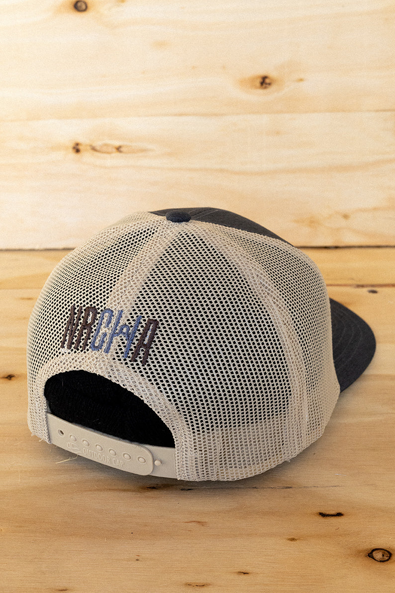 Dark Denim and Tan Mesh NRCHA Logo Hat