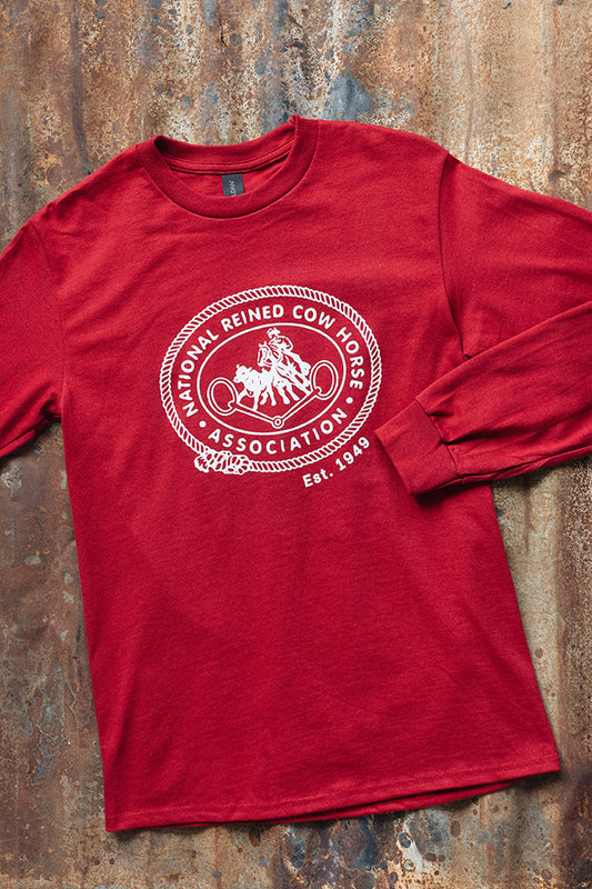 Men's Cardinal Retro NRCHA Long Sleeve Tee