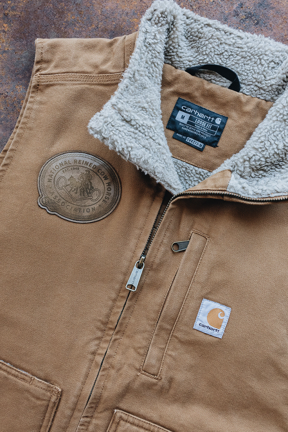 Men's NRCHA Retro Logo Carhartt Brown Vest