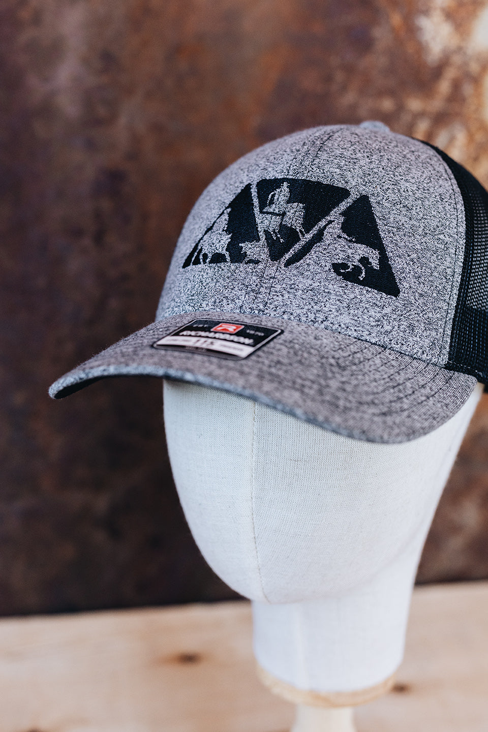 NRCHA Logo Heather Grey and Black Mesh Hat