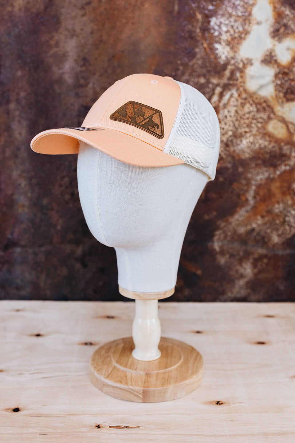 NRCHA Logo Apricot and White Mesh Hat