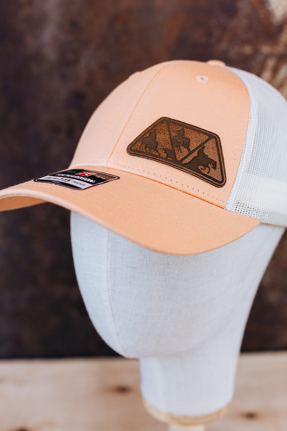 NRCHA Logo Apricot and White Mesh Hat