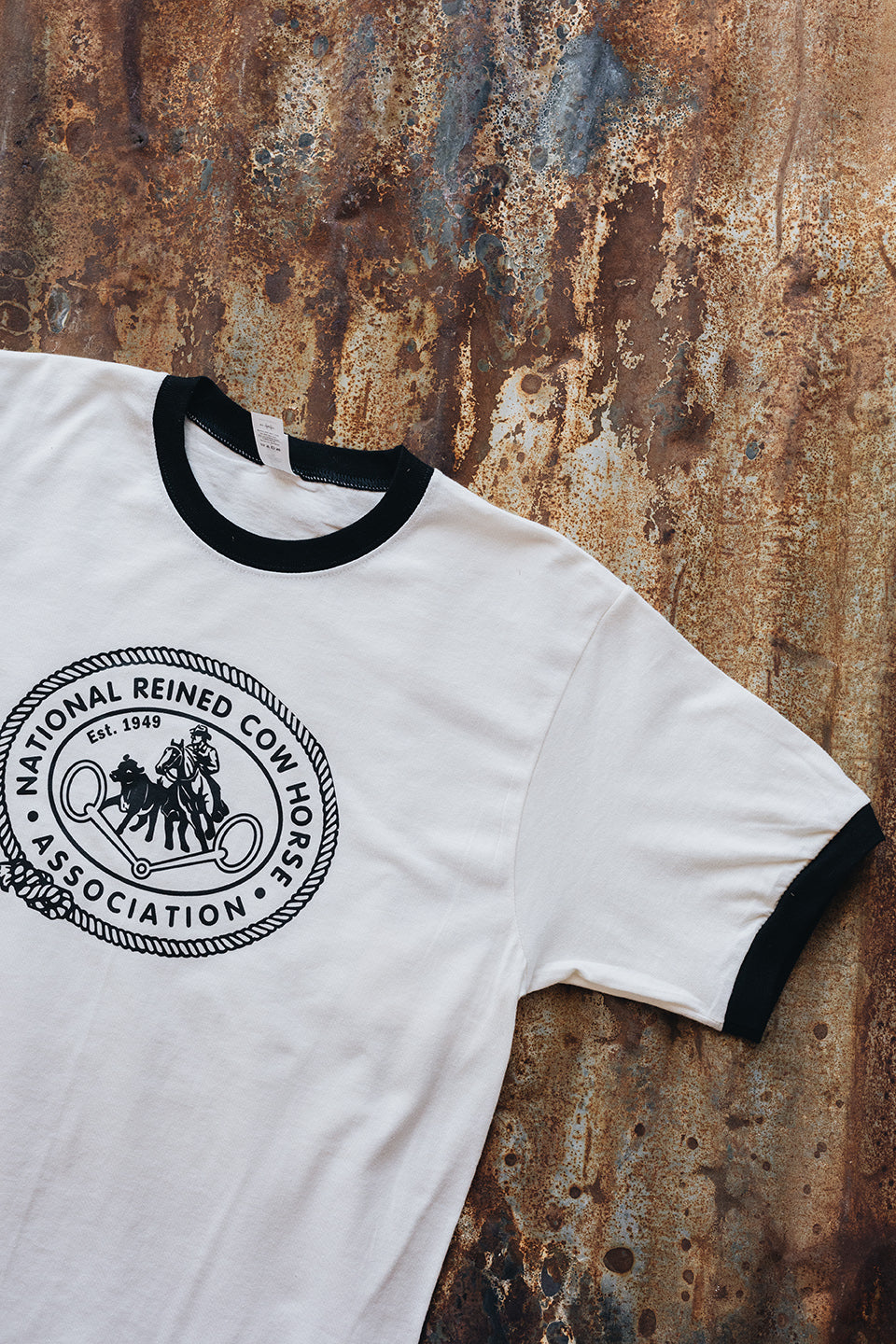 Unisex NRCHA Retro Logo Ringer Tee (3 Colors)