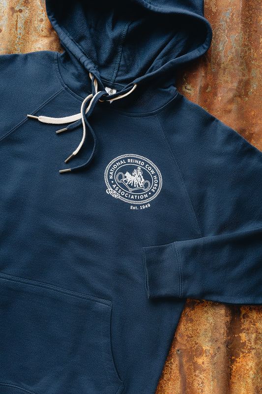 NRCHA Retro Logo Unisex Navy Blue Hoodie