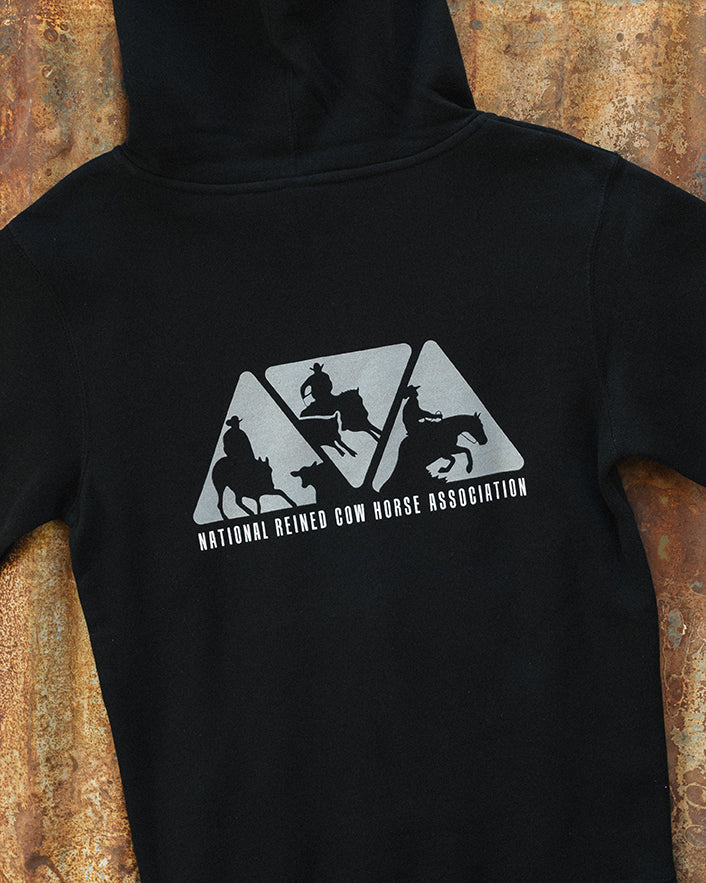 Men's NRCHA Logo Zip Black Hoodie