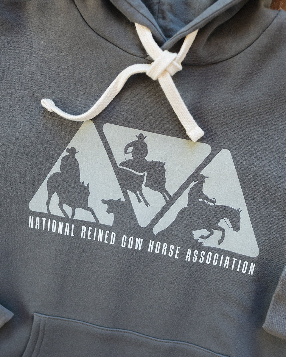 NRCHA Unisex Triangle Logo Smoke Grey Hoodie