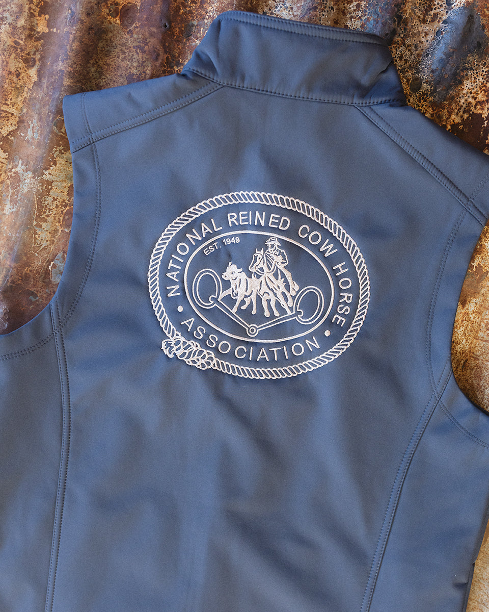 Men's NRCHA Retro Logo Battleship Grey Vest