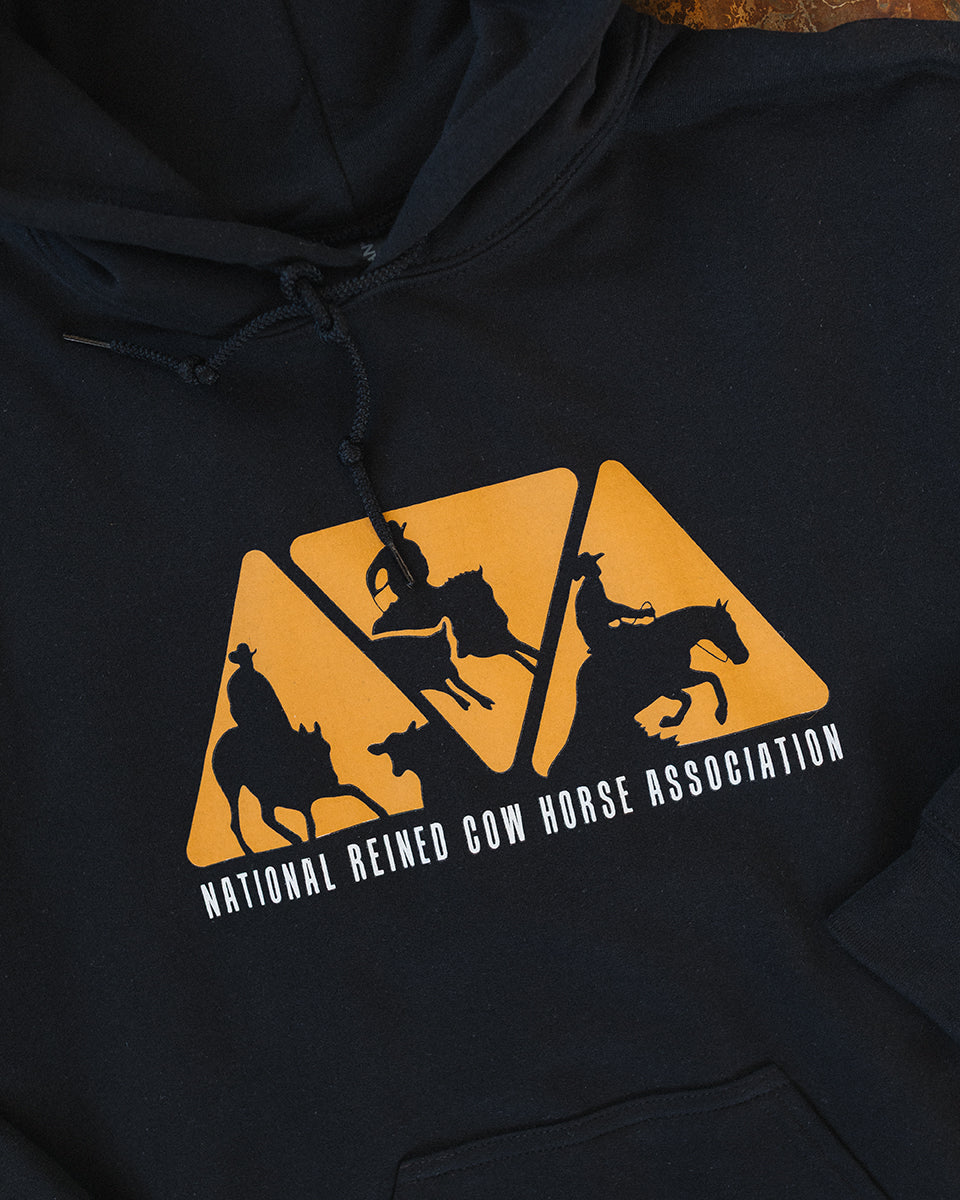 Unisex NRCHA Triangle Logo Black Hoodie