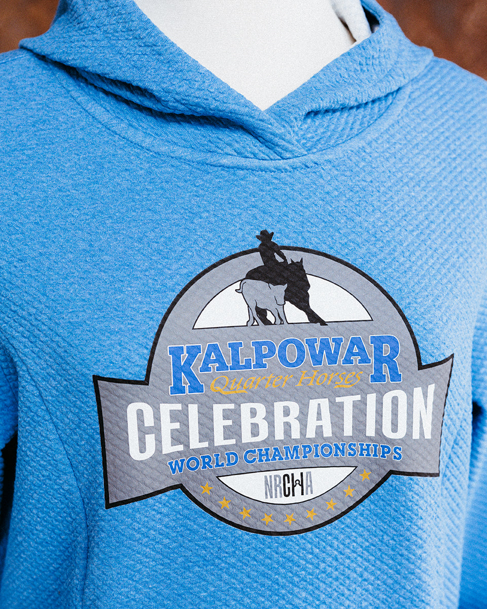 NRCHA Celebration of Champions 2026 Ladies Royal Blue Waffle Knit Hoodie
