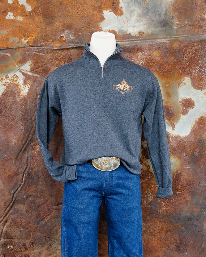 NRCHA Retro Logo Jerzees Rugged Men's 1/4 Zip (2 Colors)
