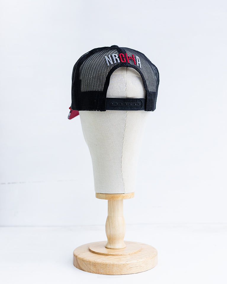 NRCHA Triangle Logo Maroon Printed Mesh Hat