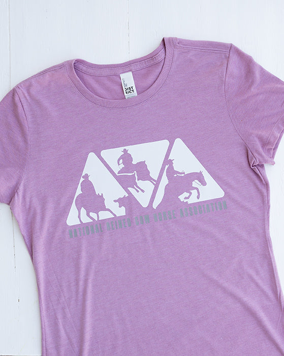Women's NRCHA Wisteria Pink Crew Neck Short Sleeve T-shirt