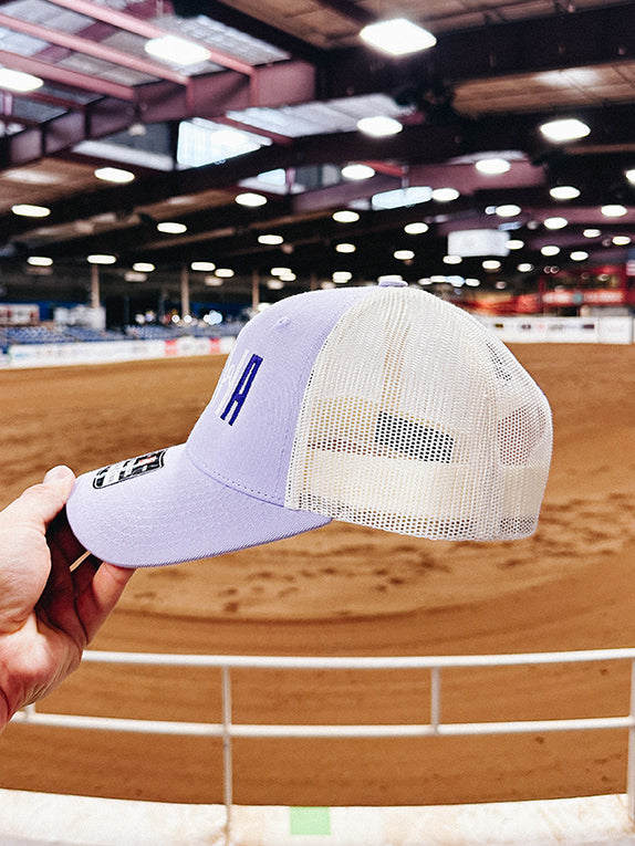 NRCHA Logo Lavender and Cream Mesh Hat