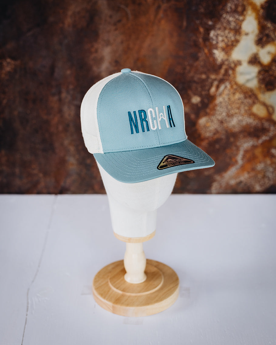 Cream & Turquoise Mesh Backed NRCHA Logo Hat