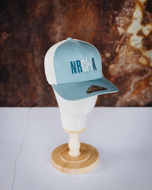 Cream & Turquoise Mesh Backed NRCHA Logo Hat