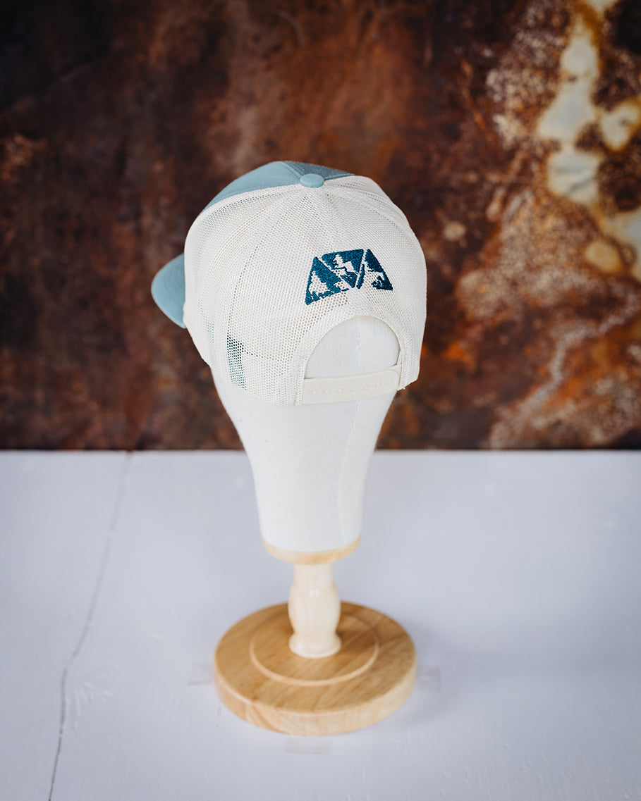 Cream & Turquoise Mesh Backed NRCHA Logo Hat