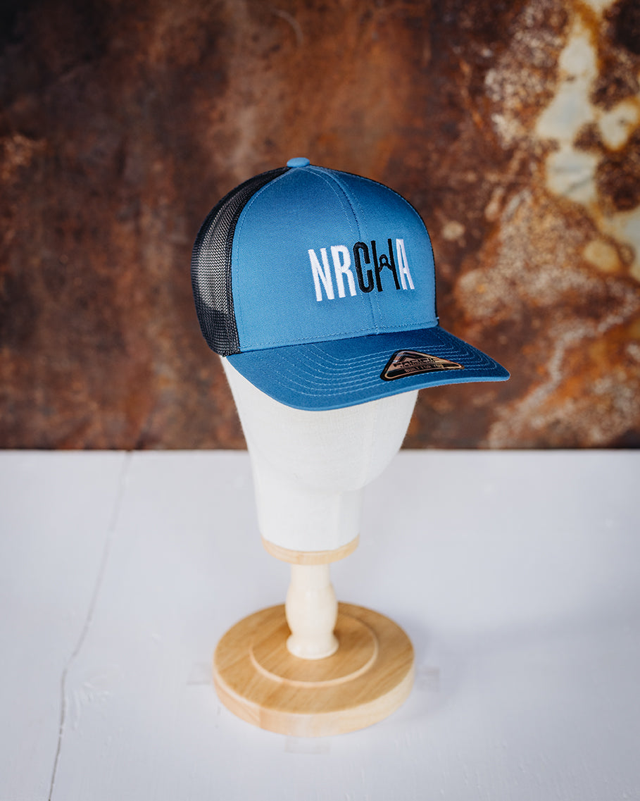 Indigo Blue & Black Mesh Backed NRCHA Logo Hat