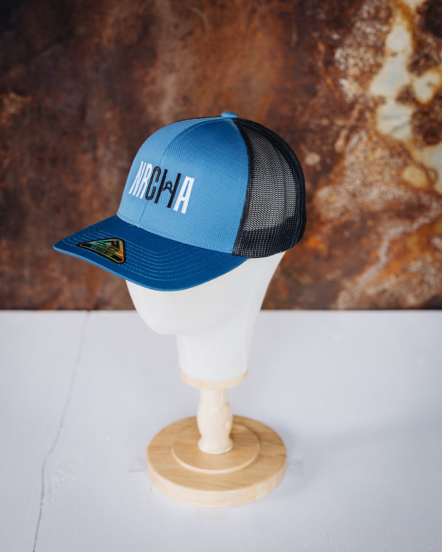 Indigo Blue & Black Mesh Backed NRCHA Logo Hat