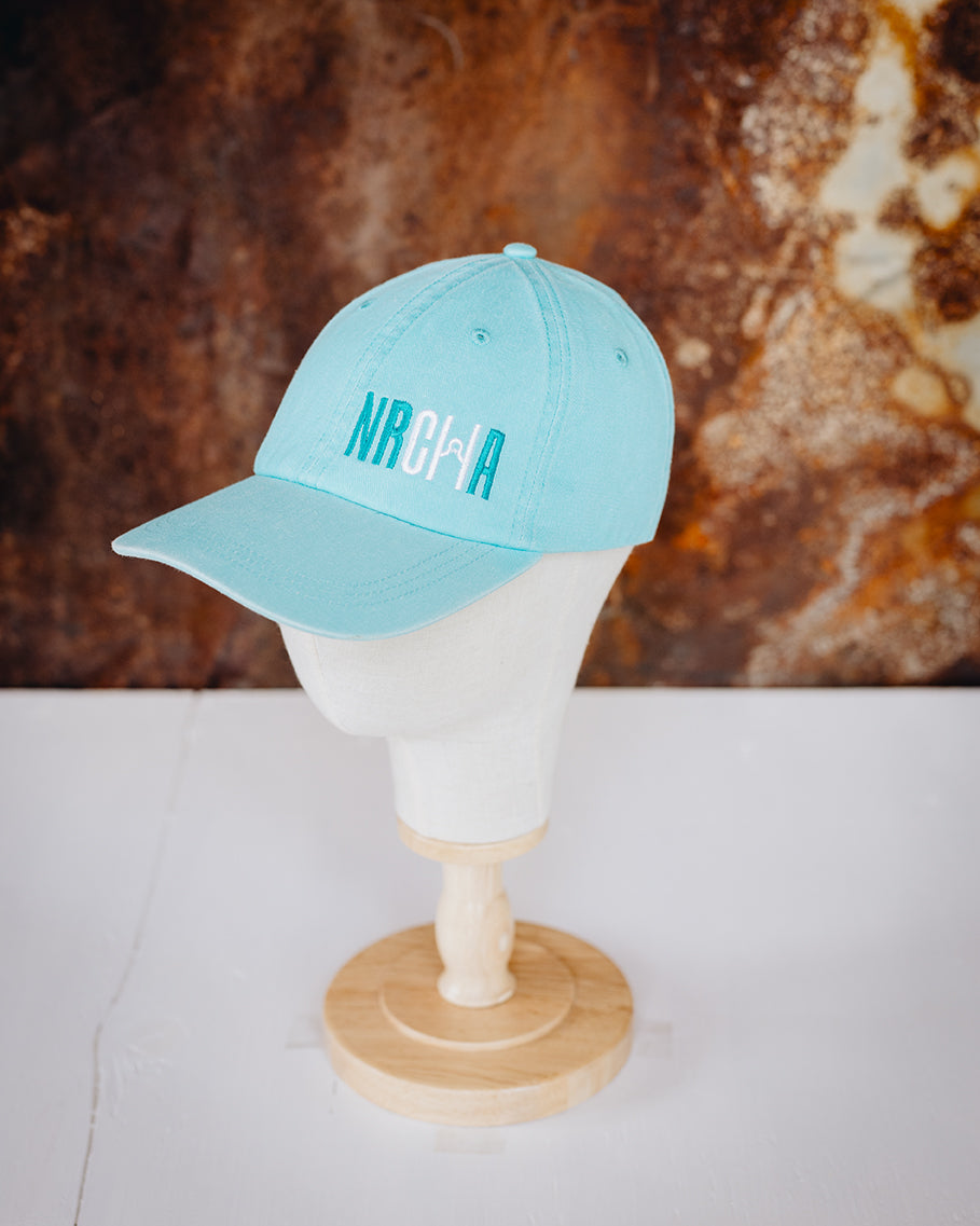 Washed Turquoise Cloth NRCHA Logo Soft Hat