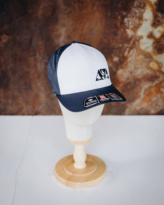 Sport/Sun White & Navy Blue NRCHA Logo Hat