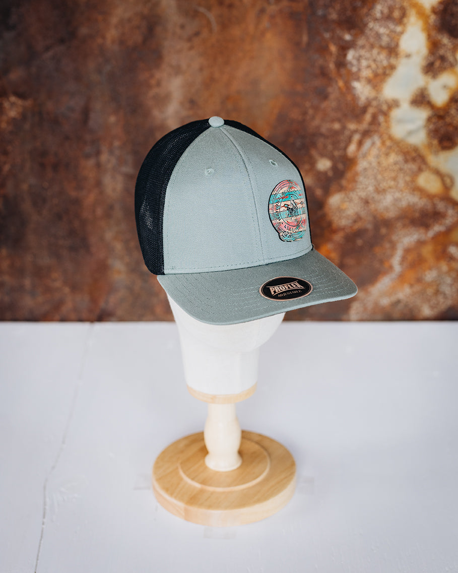 Dark Teal & Black NRCHA Retro Logo Patch Hat