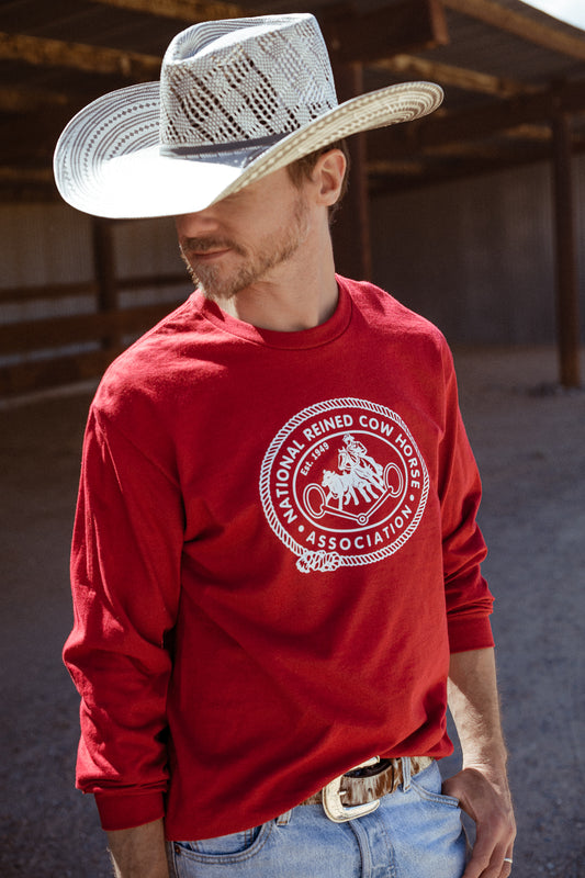 Men's Cardinal Retro NRCHA Long Sleeve Tee