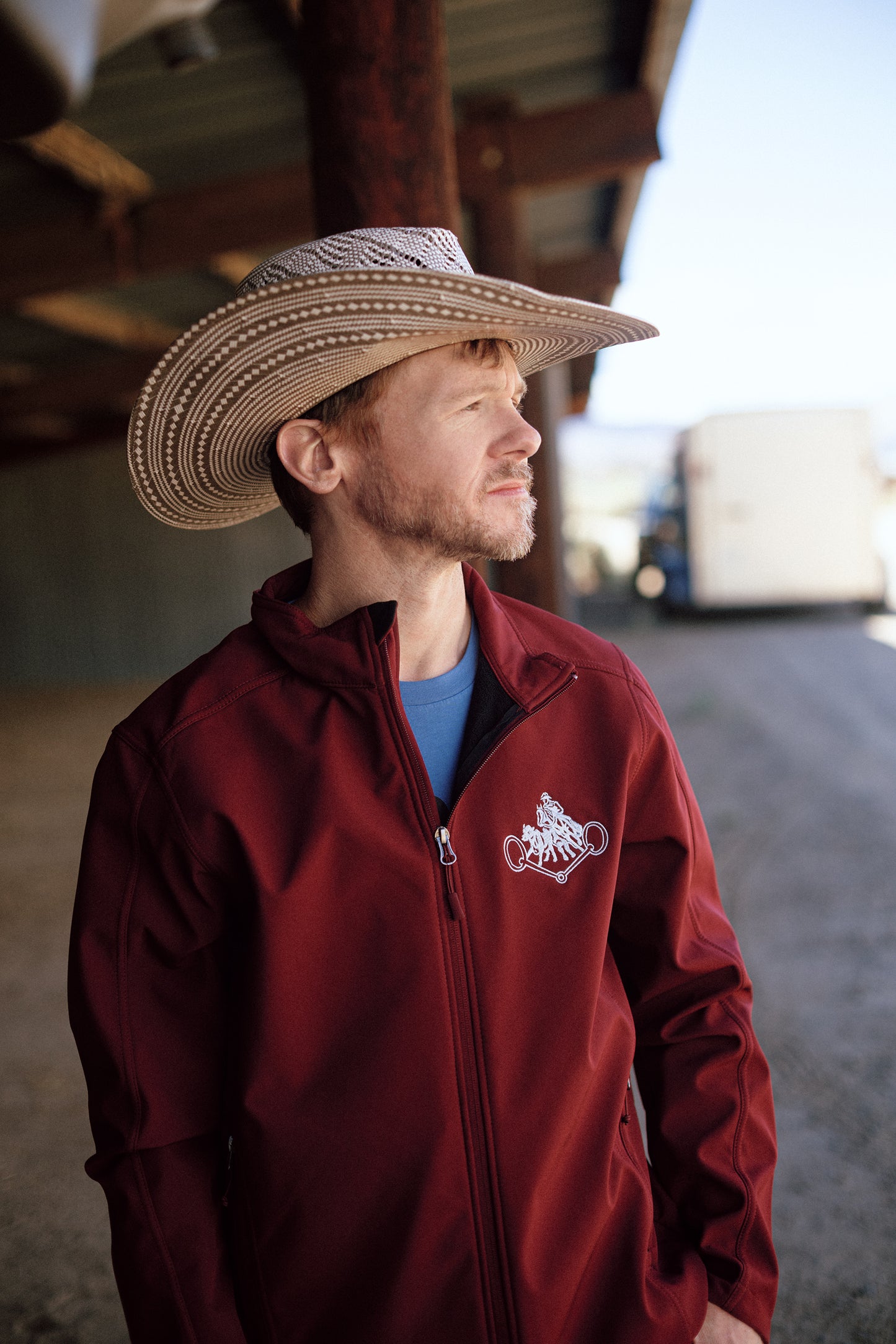 Men's NRCHA Retro Logo Maroon Jacket