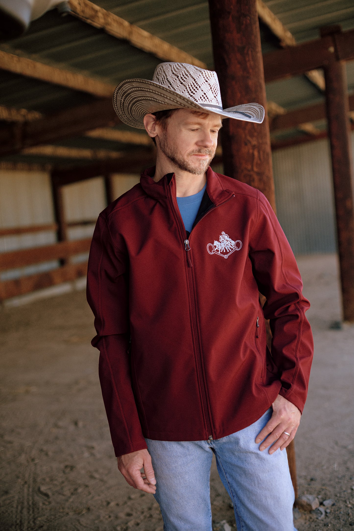 Men's NRCHA Retro Logo Maroon Jacket