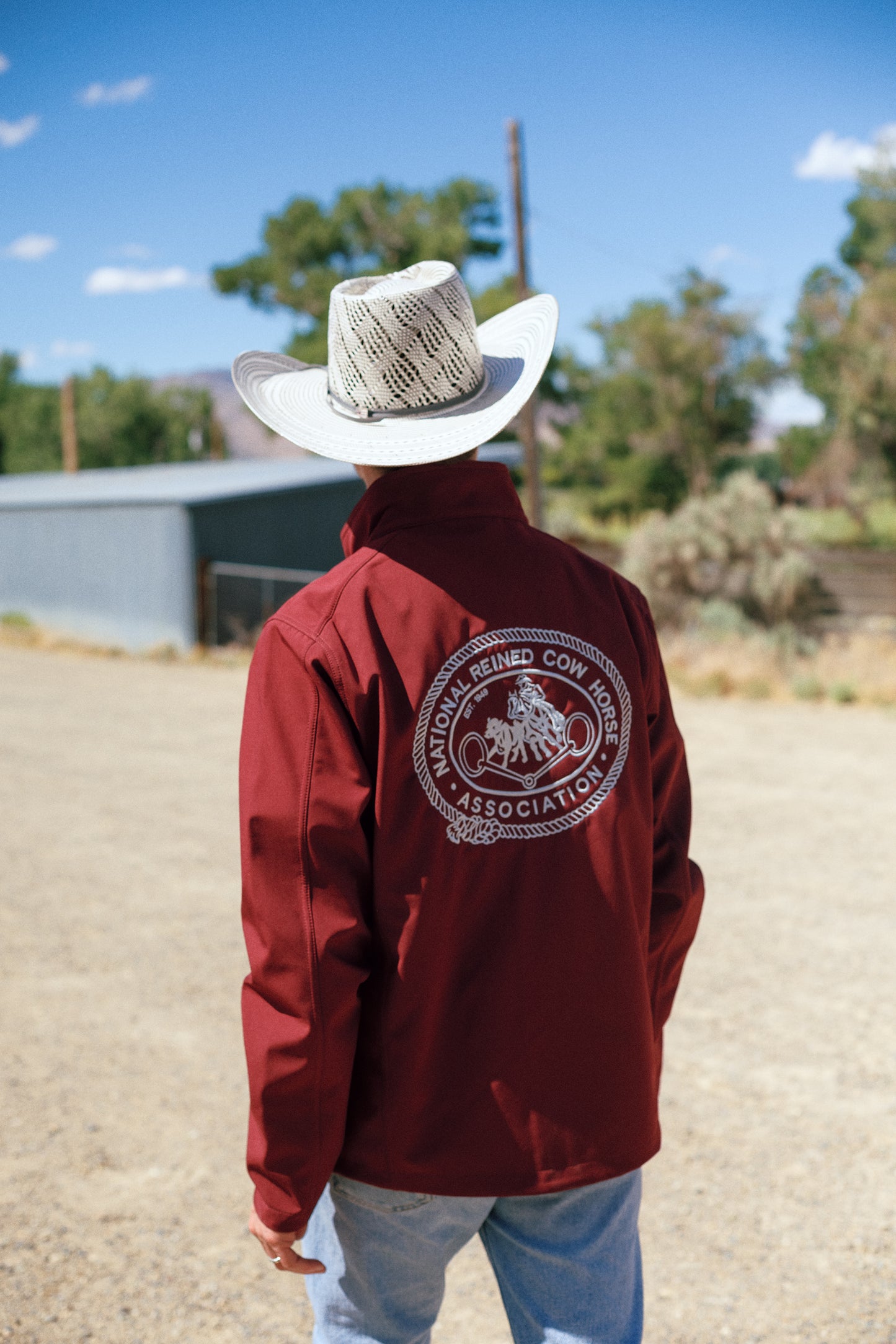 Men's NRCHA Retro Logo Maroon Jacket