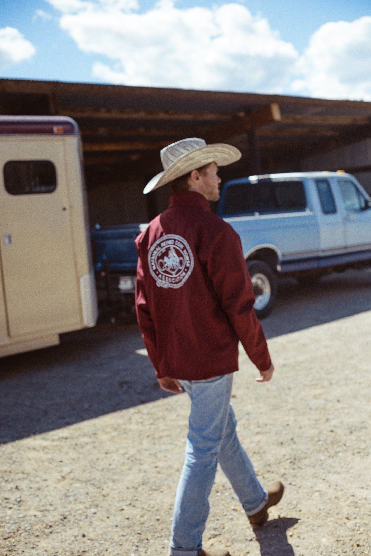 Men's NRCHA Retro Logo Maroon Jacket
