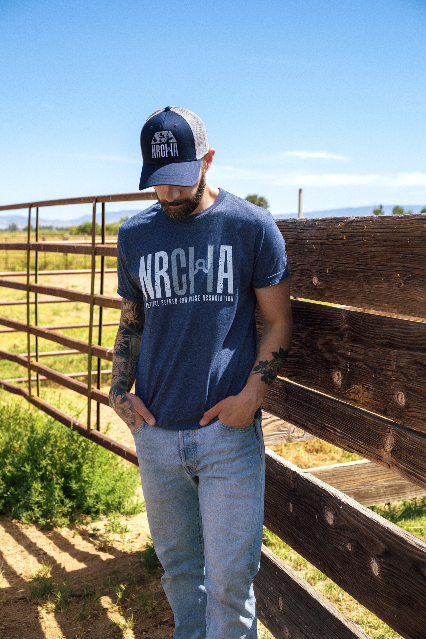 NRCHA Logo Men’s Navy Heather Short Sleeve T-shirt